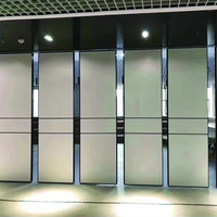 Sliding Wall Wooden Office Acoustic Partition Panel Removable Partition Wall with Door Dividing Space Waterproof