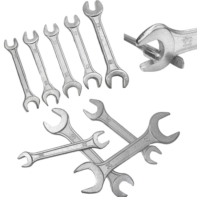 High Strength Double Open End Wrench Forged Steel Spanner Galvanized Hand Tool Double Head Wrench
