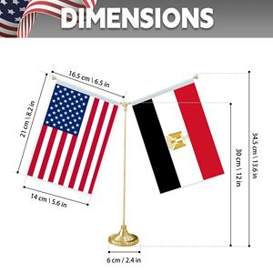 Drapeau égyptien Drapeau de table Rouge Blanc Noir et <span class=keywords><strong>Saladin</strong></span> Aigle Site religieux Table Drapeau d'affichage solennel - Product Image 2