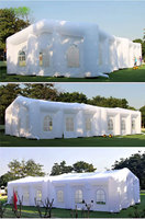 Tente chapiteau gonflable blanche Tente gonflable avec lumière led tente d'éclairage gonflable en gros de wigwam publicitaire