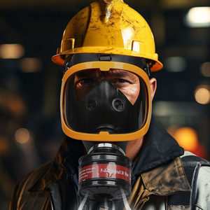 Máscara de Gas Química de Silicona de Cara Completa con Altavoz, Antiarañazos y Antivaho, Aprobada por la CE, Herramienta de Rescate de Emergencia para Escape de Incendios - Product Image 5