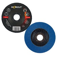 Disque à lamelles en zircone OEM de 4,5 pouces (115 mm) de diamètre, avec un trou de 7/8 pouces (22 mm), grain 120, haute dureté