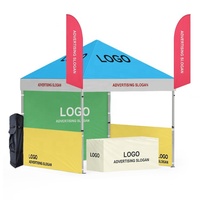 Tente Pop-Up Imperméable Robuste 3x3m avec Impression de Logo Personnalisé, Cadre en Aluminium, Haute Résolution, pour Expositions et Publicité