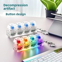 Porte-clés clavier LED anti-stress portable, jouet clicker pour soulager l'anxiété, jouet fidget clavier