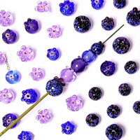Abalorios de vidrio de arándanos hechos a mano, colgantes de imitación de frutas, fresa, accesorios de joyería para pulseras DIY