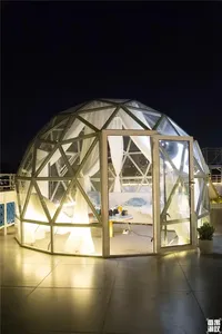 2024 nuevo al aire libre de lujo impermeable hogar Hotel iglú cúpula de vidrio cubierta de PVC geodésico glamping iglú cúpula tienda