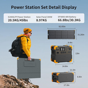 Station d'alimentation portable 2400W 2048Wh, générateur solaire de secours pour la maison et le camping - Product Image 6