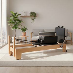 Reformer Pilates <span class=keywords><strong>Alice</strong></span> en bois de hêtre pour exercices de <span class=keywords><strong>yoga</strong></span>, de mise en forme et de musculation - Product Image 5
