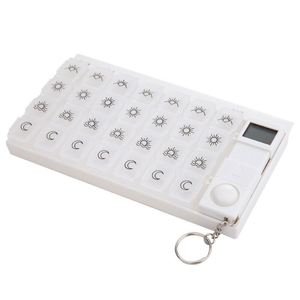 Nouveau produit en gros personnalisable : Boîte à pilules intelligente électrique avec porte-clés, organisateur de 28 compartiments pour 7 jours - Product Image 4