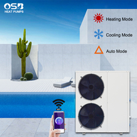 Calentador de Piscina con Inversor de Corriente Continua de Acero Inoxidable, Enfriador de Piscina, Protección Contra Sobrecalentamiento, Pantalla LED, Alimentación Solar/Eléctrica
