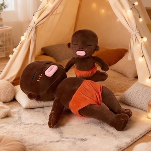 Peluche Lisa en forme de main noire, super douce, avec rembourrage en coton, anti-stress, articles très demandés, poupée en peluche personnalisée - Product Image 3
