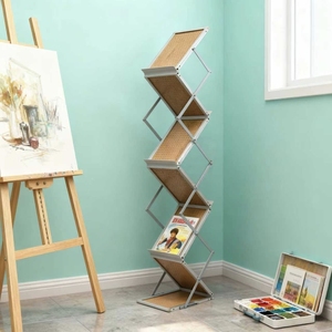 Espositore per Brochure in Legno, Porta Brochure in Alluminio e Acciaio A4 per Fiere e Hall - Product Image 6