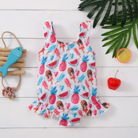 Maillot de bain une pièce imprimé pastèque sans manches pour filles et enfants – Nouvelle collection tendance