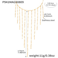 Collier sexy gothique avec pendentif, nouvelle étoile ouverte, collier ras du cou, long pompon, paillettes, cristal, chaîne de poitrine vintage pour femmes