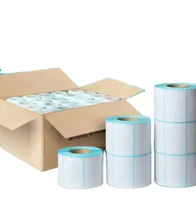 Rollos de papel térmico a prueba de agua, etiqueta de envío, impresora térmica personalizada, rollo de etiquetas adhesivas