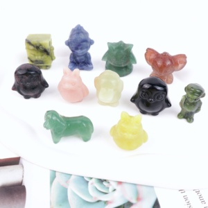 Bán Buôn Tinh Thể Tự Nhiên Mini Phim Hoạt Hình Nhân Vật Động Vật Thủ Công Kết Hợp Chất Liệu Mini Chạm Khắc Cho Kỳ Nghỉ Trang Trí - Product Image 2