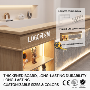 Nuovo Bancone Cassa Illuminato in Stile Cinese con Finitura Effetto Pietra; Scrivania Compatta per Reception per Case da Tè, Hotel, Saloni di <span class=keywords><strong>Bellezza</strong></span> - Product Image 5