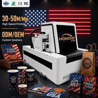 Mesin Printer Otomatis Digital Inkjet Mini Desktop Single Pass untuk Cetak Kemasan Kopi, Kotak Pizza, dan Karton