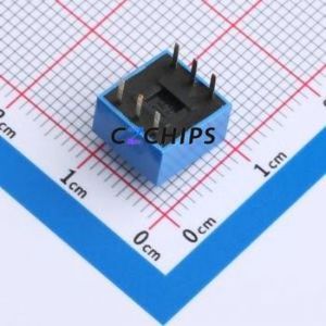 DS-3-B-T DIP Switch Through hole Component (THT),P=2.54mm Switch Flat Toggle, Raised Type Single Pole Single Throw 3 2.54mm - Product Image 2