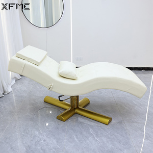 Meubles de salon modernes de luxe, fauteuil de soin du visage confortable en mousse épaisse blanche, lit de <span class=keywords><strong>spa</strong></span> facial, table de massage avec appui-tête - Product Image 5