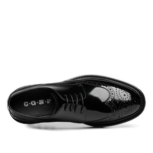 Zapatos de Vestir Casuales Personalizados con Diseño de Punta, Estilo Oxford con Cordones, Suela Plana, Parte Superior de Cuero Genuino, Antideslizantes, para Otoño - Product Image 4