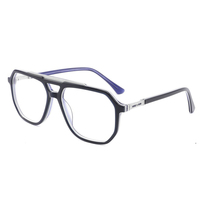 Lunettes à monture en acétate les plus populaires Monture optique pour femmes Lunettes arc-en-ciel à double pont