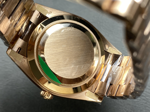 2025 High Quality <b>Men's</b> Mechanical <b>Watch</b> with Green Dial and Gold Band, Weekly Calendar - Product Image 6