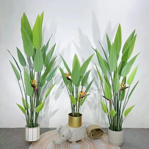 160CM Moderne Oiseau Paradis Plante Artificielle Fleurs Arbre Feuilles Durable En Fiber De Verre PE Live Grass Bureaux En Plein Air Hôtels - Product Image 6