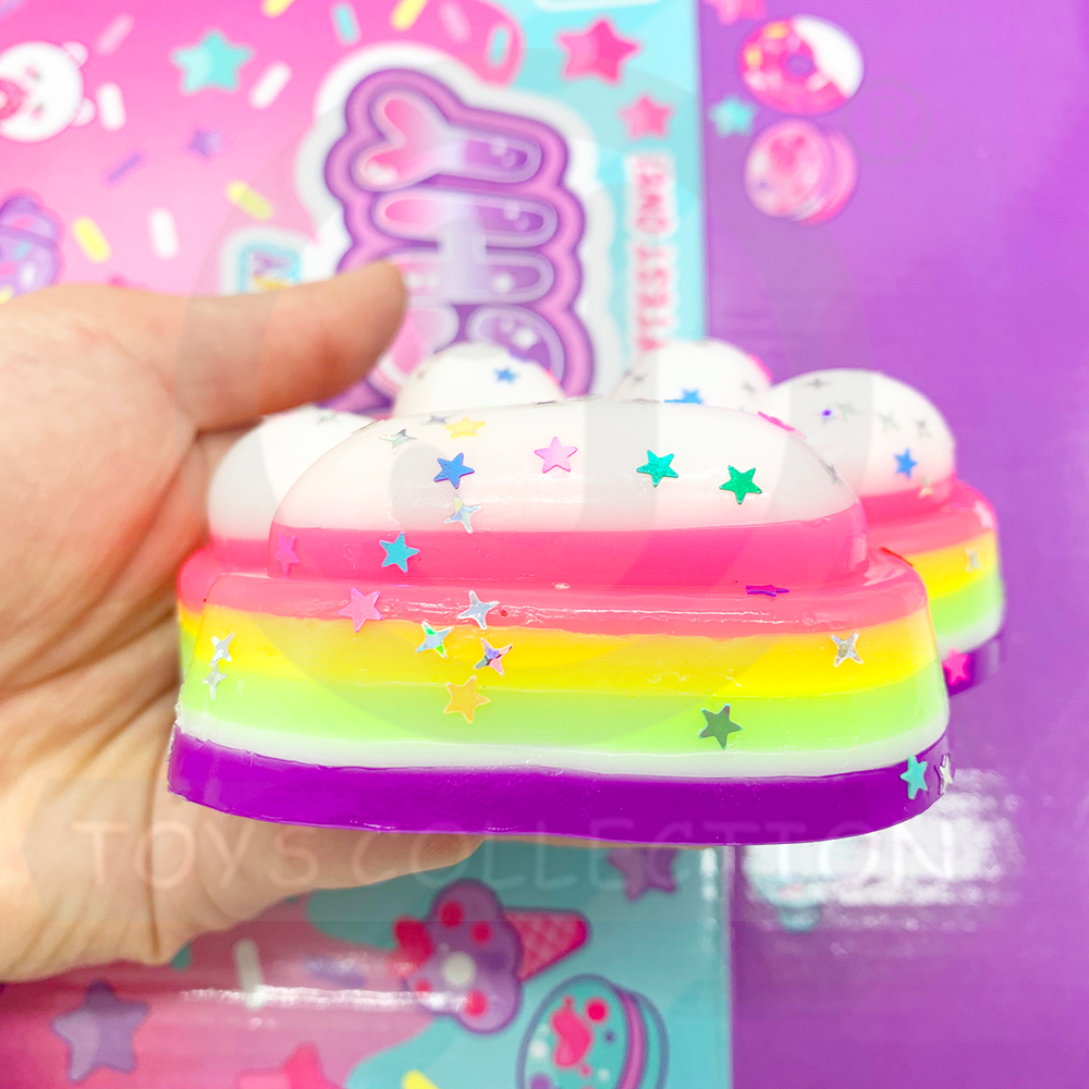 JO Non-Toxic Multi-Color TPR Mochi Cat Paw Sensory Toy-Squeezable Soft Squishy Stress Relief for Kids 3+ & Adults Durable 6cm