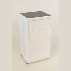 Gabinete Moderno Premium MASLEGNO de Madera Maciza de Haya con Ruedas de Plástico y Tapa de Cerámica, Ligero (29 kg), Multiusos para Diversas Habitaciones - Product Image 1