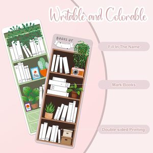 Marcapáginas con Diseño de Estantería, Marcadores de Páginas de Lectura de Doble Cara para Amantes de los Libros - Product Image 2