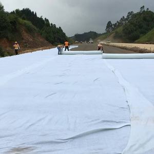 Étang de lavage de mine de charbon traitement anti-infiltration membrane contrôle de l'érosion géotextile à fibres longues avec <span class=keywords><strong>prix</strong></span> d'exportation - Product Image 1