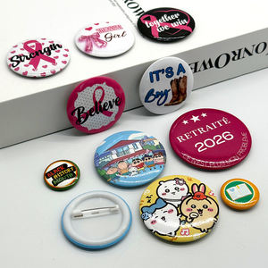 Matière première pour badge bouton pas cher d'usine, 25 mm, 38 mm, 44 mm, 58 mm, 75 mm, badge bouton vierge pour sublimation - Product Image 1