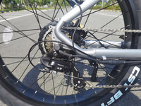 Vélo de montagne électrique à pneus larges à double moteur brushless 48V 750W, double transmission, frein à disque hydraulique, cadre en alliage d'aluminium au lithium