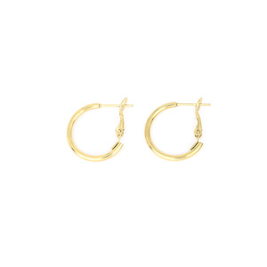 Large Size Light <b>Weight</b> PVD 18K Gold Plated Stainless Steel <b>Hoop</b> Earrings | Trendy Unisex | Multiple Sizes 20mm-70mm | - Product Image 5