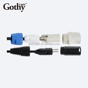 GOTHY XLR 1.5mm2 XLR ile 2m DMX hibrid güç kablosu/sahne ışıkları için Powercon hareketli kafaları Par Leds 250V - Product Image 5