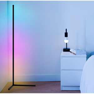 Modern White LED <b>Corner</b> Floor <b>Lamp</b> 16 Million DIY Color Changes Remote Control APP USB Power Music Rhythm Follow-Durable Plastic - Product Image 6