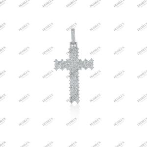 Colgante de Cruz con Diamantes VVS, Plata Tibetana, Unisex, Moderno, Personalizable - Product Image 4