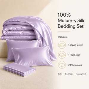 Housse de <span class=keywords><strong>couette</strong></span> et taie d'oreiller en soie de mûrier pure à 100 %, sur mesure, taille Queen, ensemble de literie de luxe - Product Image 1