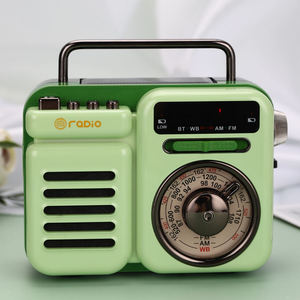 Radio rétro Vofull, haut-parleur sans fil vintage en noyer, radio FM avec Bluetooth 5.1 intégré, lecteur de carte TF, entrée AUX, horloge, alarme, éclairage LED - Product Image 4
