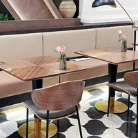Bancs de restaurant de style rétro pour fast-food, canapé, table et chaises de café, ensemble de sièges de restaurant, chaises en cuir