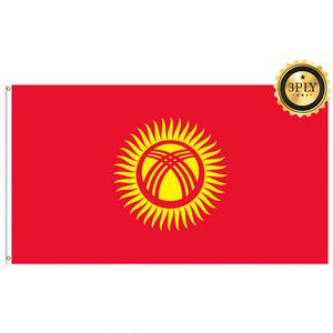Banderas de <span class=keywords><strong>Kirguistán</strong></span> al por Mayor de 3x5 pies, Poliéster 68D/100D, Personalización de Todas las Naciones, Envío Rápido, Proveedor Confiable, Entrega Rápida - Product Image 2