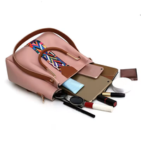 Tas Desainer Tangan Wanita, Tas Tangan Wanita Harga Murah, Tas Tangan Wanita Set Tas PU 4 Pcs Dalam 1 Set