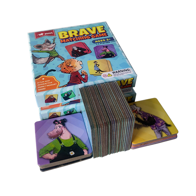 Animal Matching Memory Board Game for Kids Made of Paper