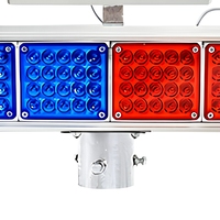 Signalisation routière solaire de haute qualité en ABS avec LED rouge et bleue clignotantes, protection de sécurité nocturne, niveau IP65, lumière clignotante