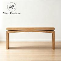 Meuble de style Wabi-Sabi moderne, table de contrôle d'entrée en bois massif pour hôtel, design simple pour salon, décoration de passage, console de porche