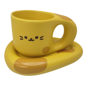 แก้วกาแฟเซรามิกสไตล์นอร์ดิก ขายส่ง แก้วกาแฟเซรามิก 10 ออนซ์ แก้วกาแฟทรงอ้วนตลกๆ - Product Image 3