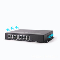 Convertisseur à fibre optique Multiplexeur 8 canaux Transmetteur-récepteur optique numérique vidéo PCM Téléphone Longueur d'onde 1310/1510 nm Câble 25 km