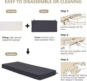 Coussin éponge pour banc de salon Home Park-<span class=keywords><strong>Mousse</strong></span> pour meubles - Product Image 6