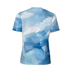 เสื้อยืดพิมพ์ลายสไตล์สตรีทสำหรับผู้ชายเสื้อยืดผ้าฝ้าย/เส้นใยไม้ไผ่250น้ำหนักมากพิมพ์ลายสกรีนผ้าไหมอัดตาข่ายยาวแบบกำหนดเองได้ - Product Image 5